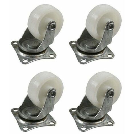 Set 4 Ruedas 32mm Blancas