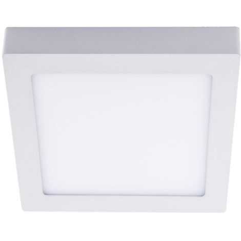 Plafón LED SMD "Know" cuadrado (6W 4000K 480lm) IP20 12x12cm fabricado en aluminio y acrílico color blanco (1/4)