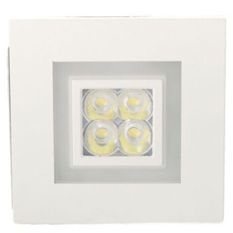 Empotrable LED cuadrado regulable “Focus” (6W 2CCT 320lm) IP20 fabricado en aluminio y acrílico color blanco (1/2)