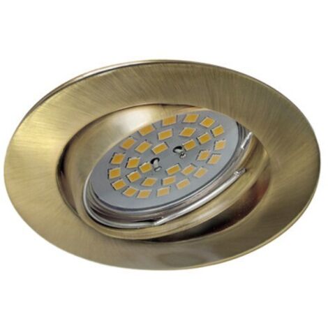 Empotrable redondo "Zar" GU5.3 IP20 Ø8,5cm fabricado en aluminio color oro viejo