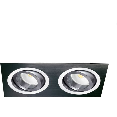 Foco empotrable Kardan Helium rectangular negro o aluminio  Negro