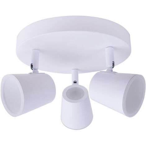 Plafón LED “Ice” de 3 focos (15W 4000K 960lm) IP20 Ø20x13,5cm fabricado en aluminio y acrílico color blanco (1/2)