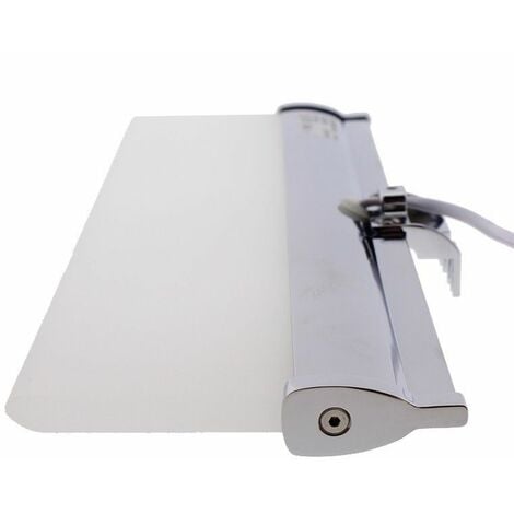 Aplique baño LED "Asturias" (6W 5300K 410lm) IP44 fabricado en aluminio y zamak color blanco y cromo