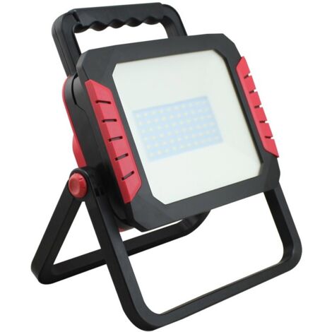 Proyector LED "Cless" con enchufe (30W 6400K 3000lm) IP54 fabricado en aluminio color negro y rojo (1/3)