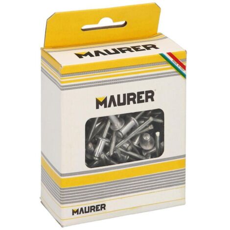 MAURER remaches maurer 3,80x12 mm. (75 piezas) , Remaches Maurer.- Material aluminio.- Blister de 75 piezas. - Medidas: 3.8 x 12 mm.- Permite unir materiale