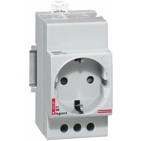 Toma de corriente 10/16 A 250V 2P+T con obturador LEGRAND 004285