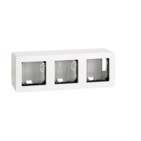 SIMON27 CAJA ENCHUFE SUPERFICIE 3 MODULOS ESTRECHO 27831-35 BLANCO