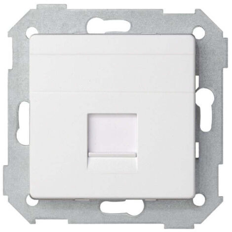 Simon 82 Concept  Placa v&d universal plana c/g polvo 1 RJ45 blanco mate SIMON 8200005-090 (1/3)