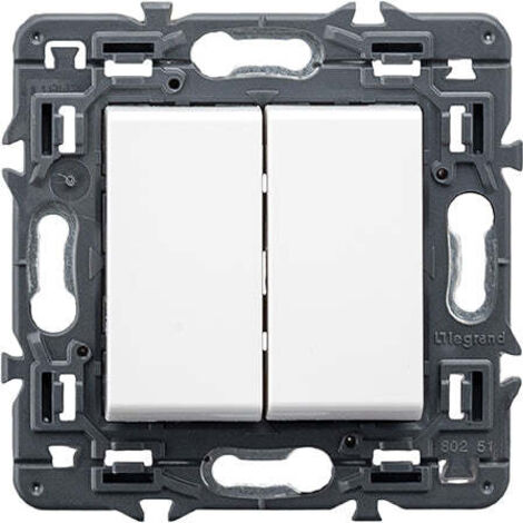 Conmutador doble VALENA NEXT blanco 1P 10A LEGRAND 741245
