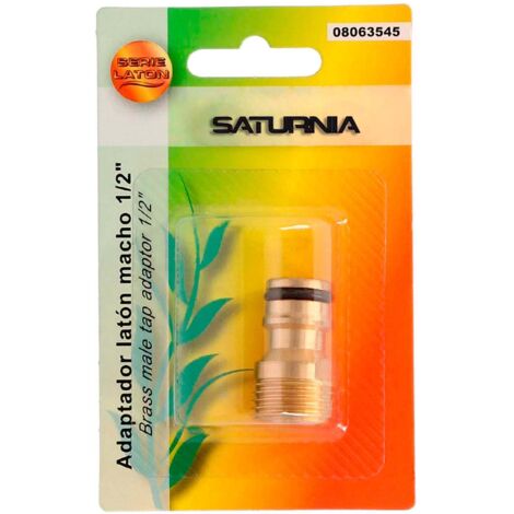 Adaptador Manguera Laton 1/2" Macho (1/2)