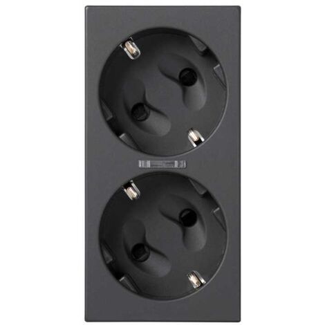 Base doble schuko por corte con led grafito SIMON 50010432-038 (1/3)