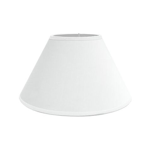 Pantalla cónica cerrada "Clara" E27 IP20 Ø23/45x29cm fabricada en textil color blanco
