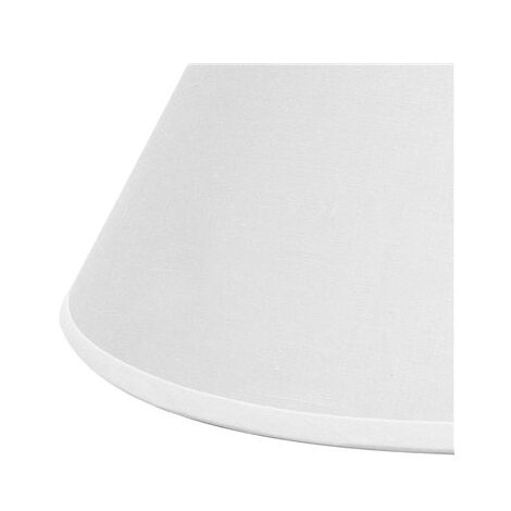Pantalla cónica cerrada "Clara" E27 IP20 Ø23/45x29cm fabricada en textil color blanco