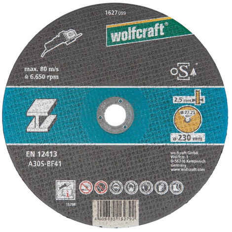 Disco de Corte Wolfcraft para Metal 230x2,5x22,23mm (1627099) (1/3)