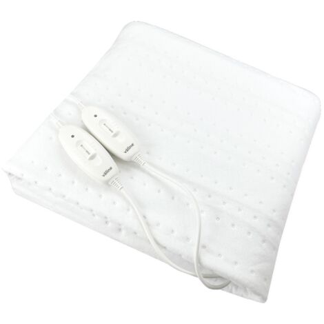 Manta eléctrica doble 160x140cm 2x60W – Blanca (1/5)