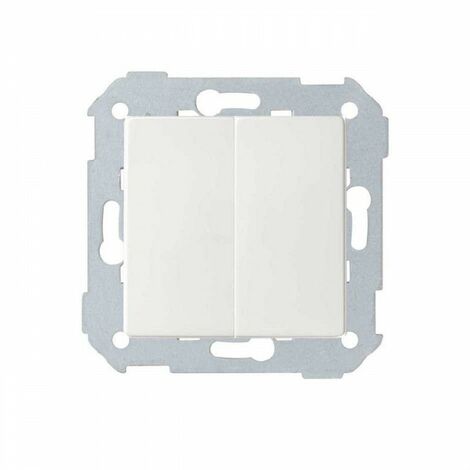 Simon 82 concept Doble interruptor 10AX + tecla blanco mate 8200398-090