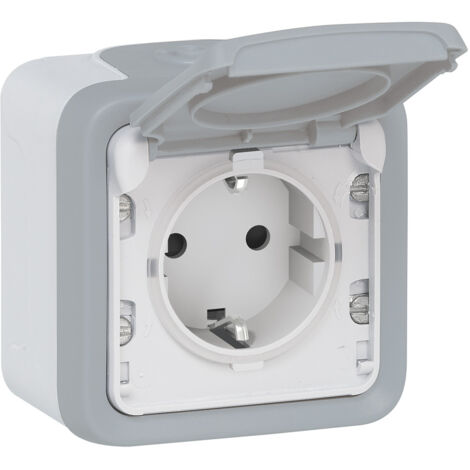 LEGRAND 069733 PLEXO  Mecanismo superficie 2P + TT gris