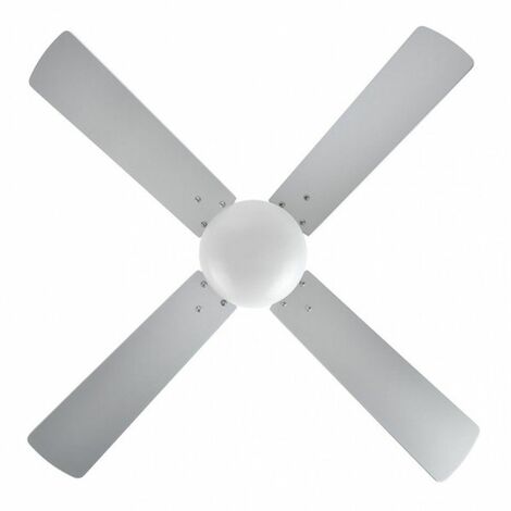 Ventilador de techo "Sofía" con control remoto 2xE27 (32W motor DC 45dB) IP20 color níquel y plata