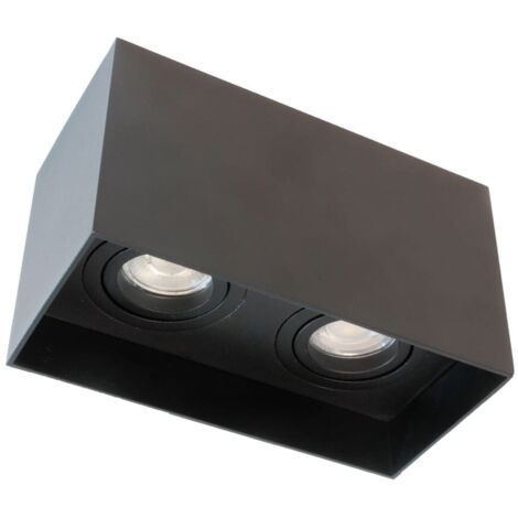 Foco basculante “Clark” de dos luces (2xGU10) color negro (1/5)