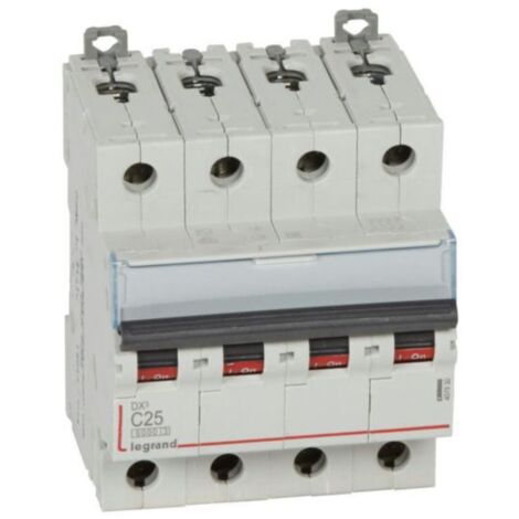 Interruptor magnetotérmico DX3 6/10kA-C 4P 25A