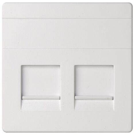 Simon 82 Concept  Placa v&d universal plana c/g polvo 2 RJ45 blanco mate SIMON 8200006-090 (1/2)