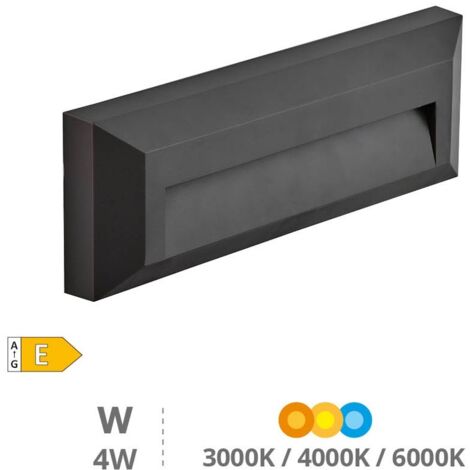 Aplique pared LED Serie Kuito 4W 3000 - 4000 - 6000K IP65 Gris antracita (1/5)