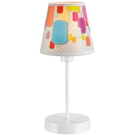 Lámpara de mesa infantil “Candy” E14 IP20 fabricada en metal y plástico multicolor (1/5)