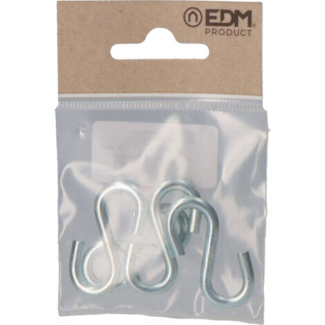 Gancho S Zincado 4 X 2,6cms Para Painés E Molduras - 50 Und Zincado