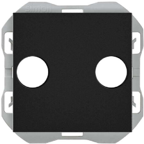 SIMON 270 Tapa para toma R-TV + SAT negro mate 20000053-098 (1/2)