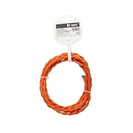 Cable trenzado textil 3x2,5 Marrón