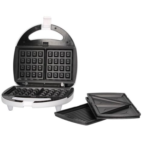 Sandwichera doble Pipu con 3 placas (clásica, grill y gofre) 750W (1/5)