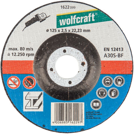 Disco de Corte Wolfcraft para Metal 125x2,5x22,23mm (1622099) (1/2)