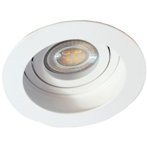 Empotrable redondo "Akrah" GU10 IP20 Ø10x4,5cm fabricado en aluminio color blanco (1/5)