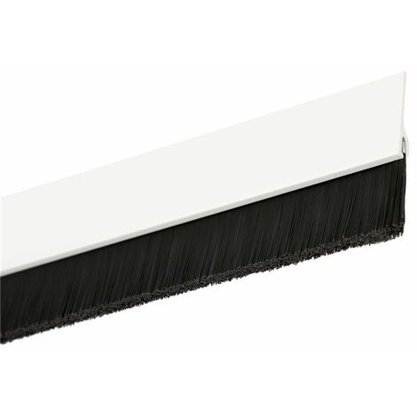 Burlete Puerta Pvc Blanco Con Cepillo 1 Metro (1/3)