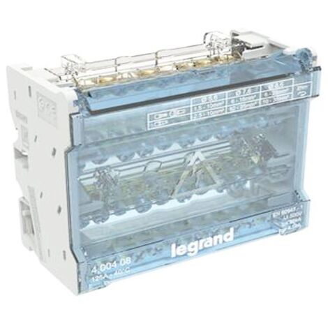 Bticino 125A bloque de terminales modulares 4 Polos 11 agujeros 6 Módulos 400408
