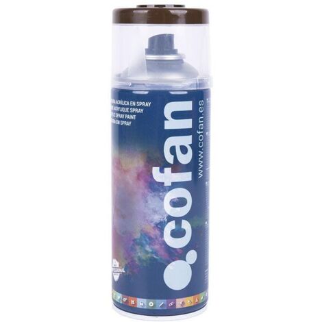 COFAN pintura acril. 400ml - 8014 marrón sepia , Pintura de Esmalte acrílico 100% en spray. Su gama de colores van por numeración RAL, son ideales para superficies metálicas como h