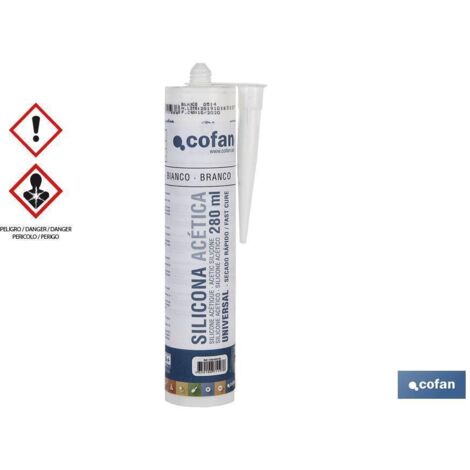 Silicona Acética Universal 280ml Blanco
