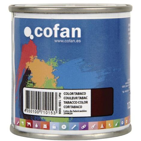 COFAN esmalte sintético (125 ml) color tabaco , Esmalte sintético al disolvente disponible en una amplia gama de colores y tonalidades fabricado a base de resinas alquídicas. Buena (1/5)