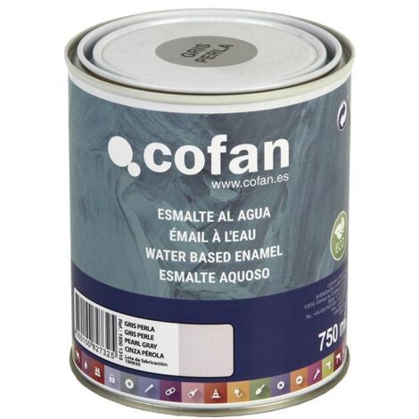 COFAN esmalte al agua (750 ml) gris perla brillo , Esmalte al agua en una gran gama de colores disponibles. Está fabricado a base de dispersiones acrílicas de altas prestaciones. E