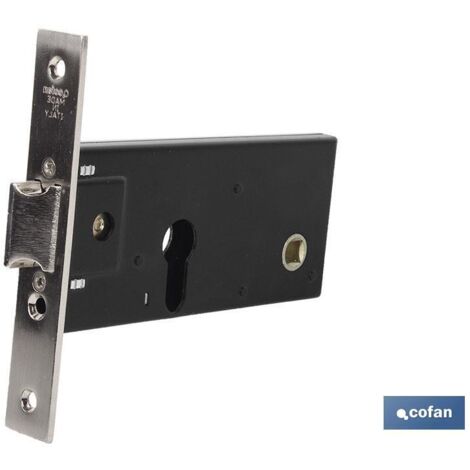 Cerradura Zócalo Pera+Cerradero+Escudo E70 F22- Níquel (para Metal)