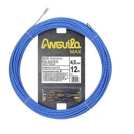 ANGUILA 75045012  Trenza triple poliéster ANGUILA MAX diámetro 4,5mm 12 metros
