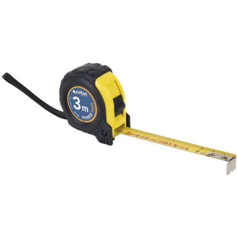 COFAN flexómetro protec. goma 16 mm x 3 m , Flexómetros recubiertos de goma con medidas de 3, 5 y 8 metros de longitud.