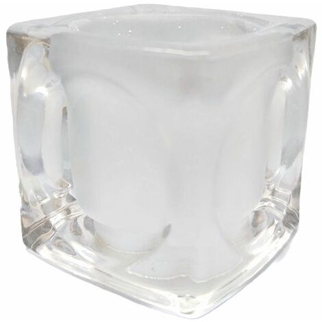 Tulipa de cristal CUBO 7x7cm apertura 3cm mate