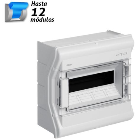 HAGER VE112E Caja distribución vector VE superficie con 1 fila 12 IP55 (1/3)