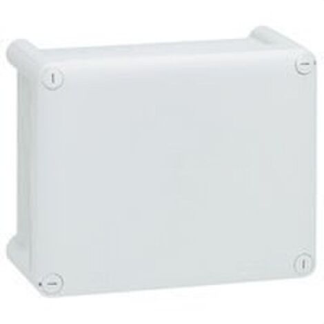 LEGRAND 035956  Caja plexo rectangular IP55/IK07 180x140x92mm sin entradas con tapa opaca fabricada en termoplástico color gris