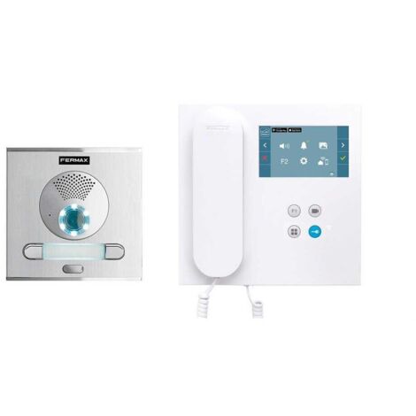 FERMAX 94421  Kit video placa CITY y monitor VEO WIFI DUOX PLUS 2L con pantalla 4,3 en plástico ABS de alto impacto (1/3)