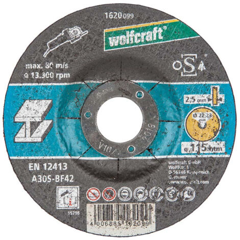 Disco de Corte Wolfcraft para Metal 115x2,5x22,23mm (1620099) (1/3)