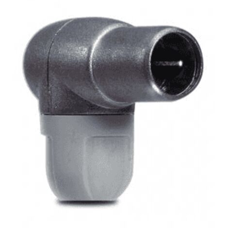 Conector F Macho Coaxial Rapido Acodado Blindado