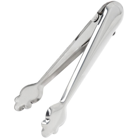 Pinzas Para Hielo de Acero Inoxidable Con Muelle de Apertura Automatica. Longitud 19 cm.