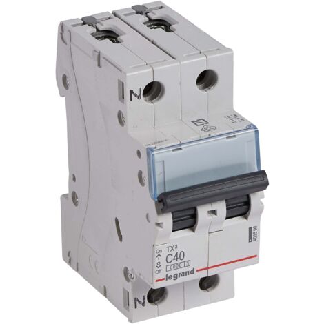 Interruptor magnetotérmico TX3 6kA-C P + N 40A